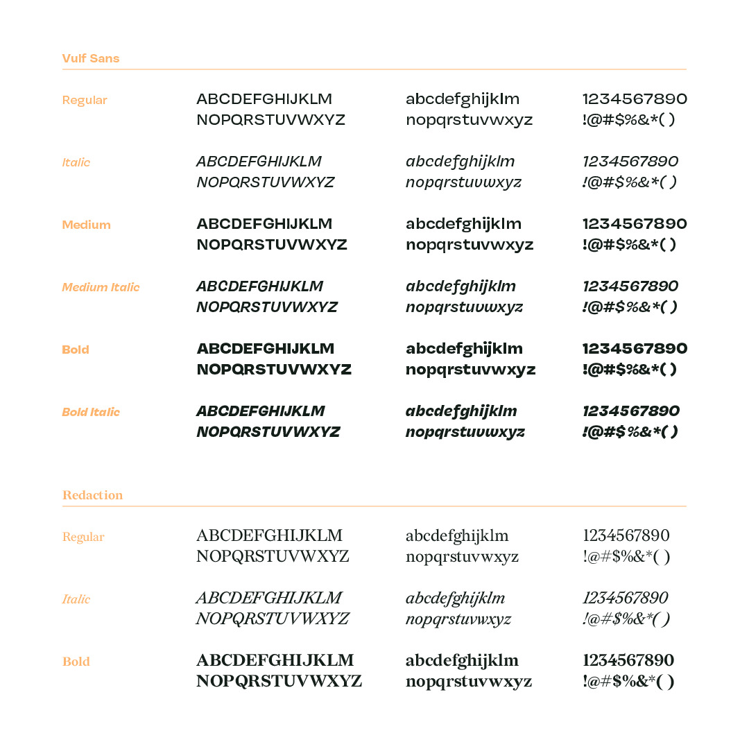 Typefaces